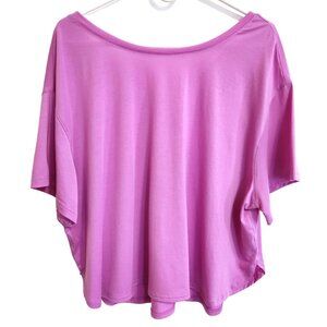 Tek Gear Boxy Fit Criss Cross Back Workout or Everyday Tee Purple Lilac Size 1X